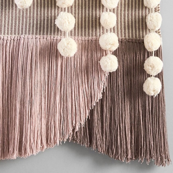 LARGE West Elm X Pottery Barn Woven Wall Hanging Blush Pink Tapestry NEW in BOX - Picture 3 of 8